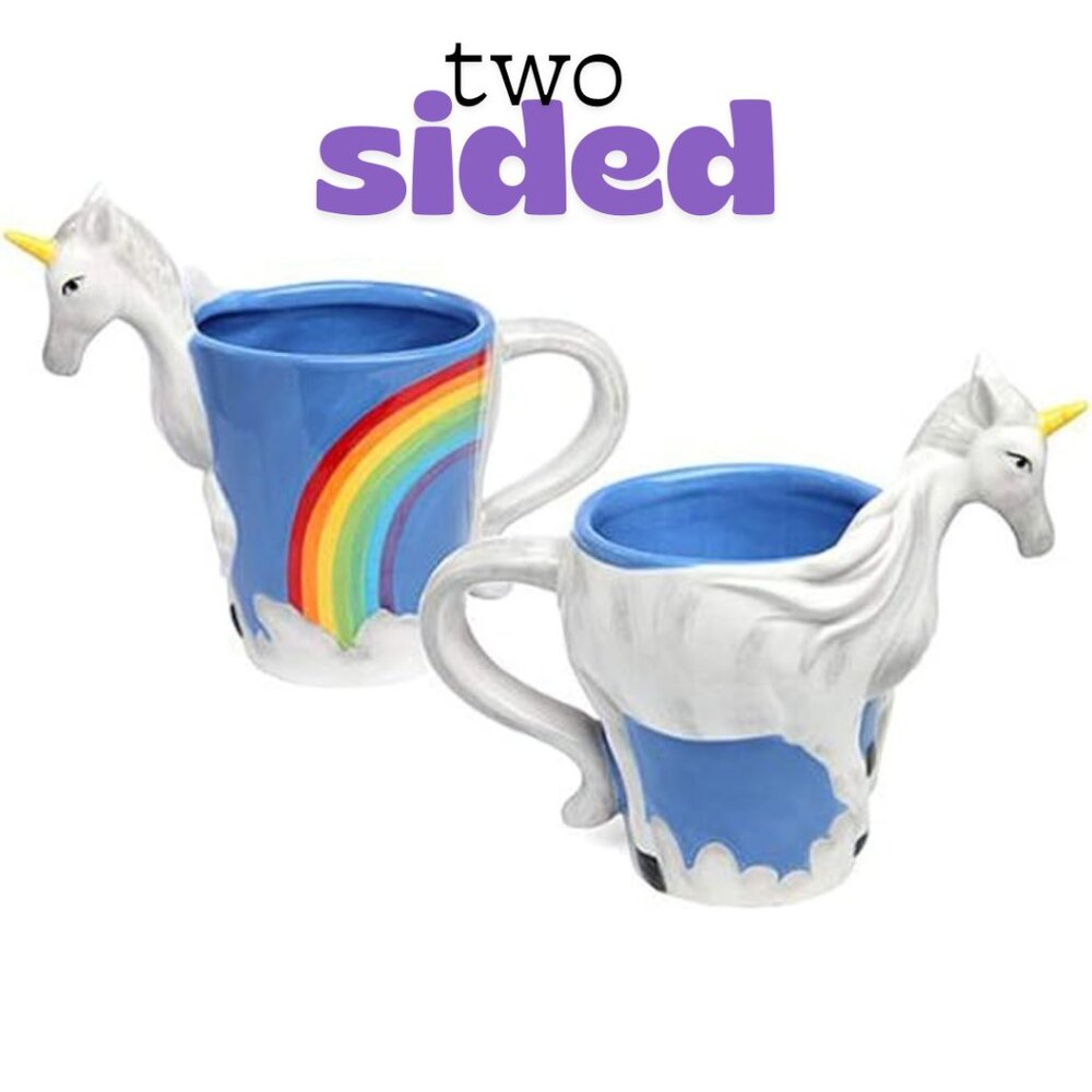 Unicorn Rainbow Mug Comfify 3D Figural Cup Retro Large Whimsical Magical
